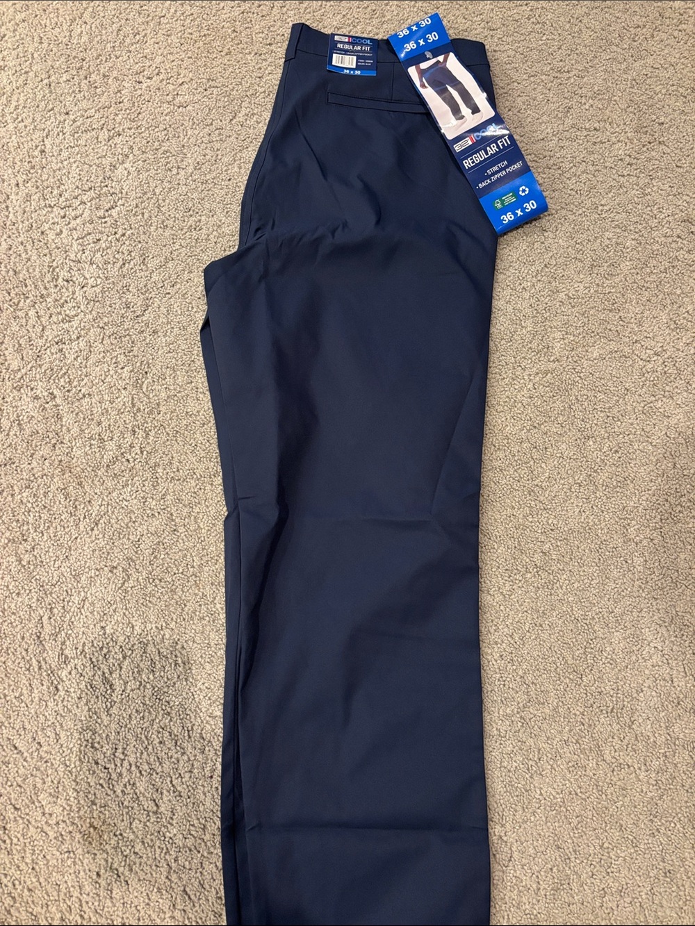 32 Degrees Men's Regular Fit Navy Dress Pants